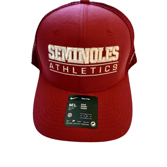 Florida State Athletics Nike Men's Brand Rise Cap Adjustable Snapback Hat - Picture 1 of 3